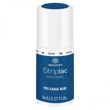 Classic Blue 8ml - ALESSANDRO STRIPLAC - farebný gél lak na nechty