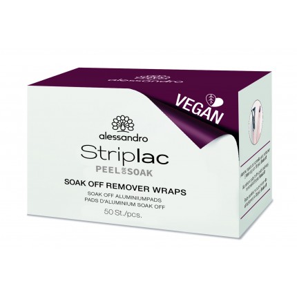 Soak Off Remover Wraps 50ks - ALESSANDRO STRIPLAC - odstraňovacie fólie