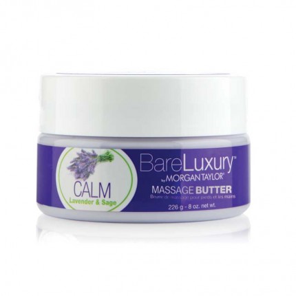 BareLuxury Calm Lavender & Sage Massage Butter 240ml - MORGAN TAYLOR - upokojújúce masážne maslo levanduľa/šalvia