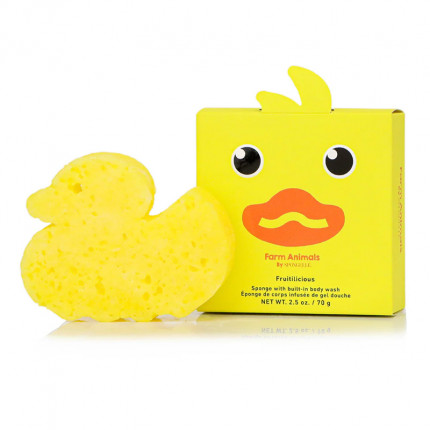 Danny Duck 70g - SPONGELLÉ Farm Animals - špongia so sprchovacím gélom