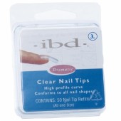 Clear tipy 3 - 50ks - IBD - priehľadný tip na nechty veľkosti 3